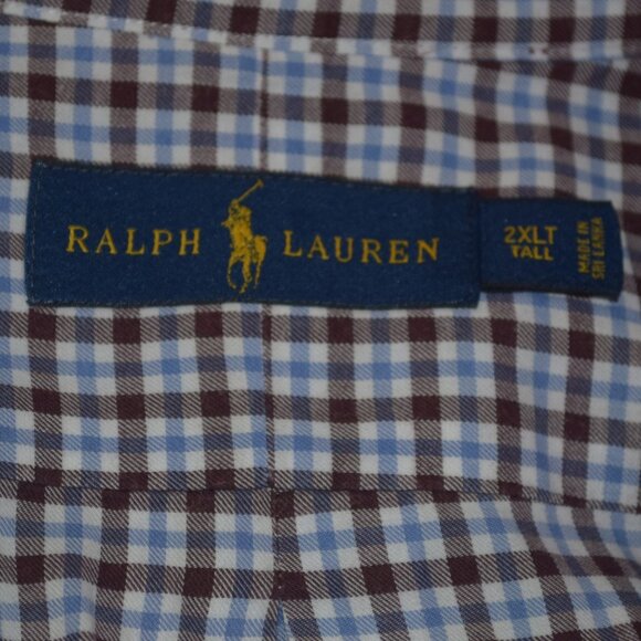 RALPH LAUREN Men's Sz 2XLT Plaid Button Front Shirt - Picture 3 of 7